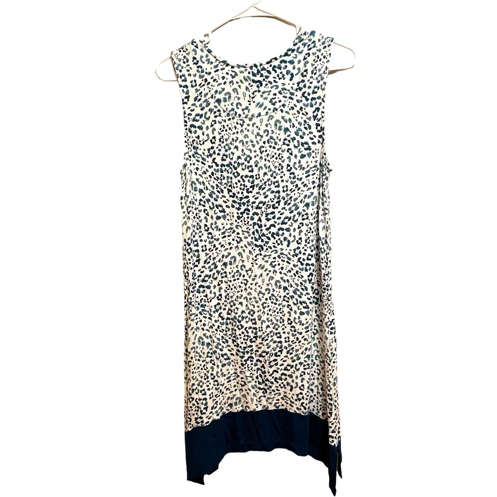 Tommy Bahama Sleeveless Sundress Beach Cover Up‎ White and Green Leopard Spots